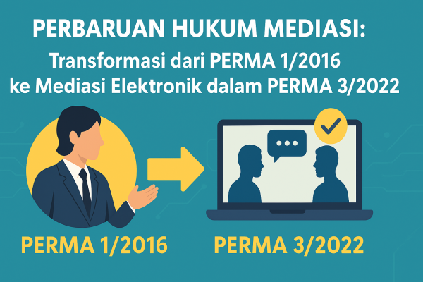 PERBARUAN HUKUM MEDIASI: Transformasi dari PERMA 1/2016 ke Mediasi Elektronik dalam PERMA 3/2022
